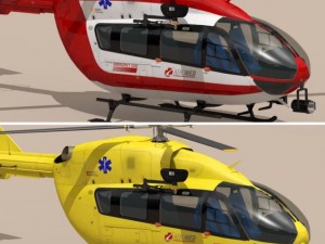 ec145 air ambulance Model 3D