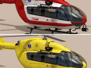ec145 air ambulance 3D Model