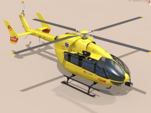 ec145 air ambulance Model 3D