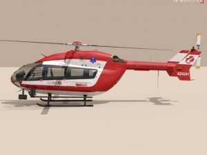 ec145 air ambulance Model 3D
