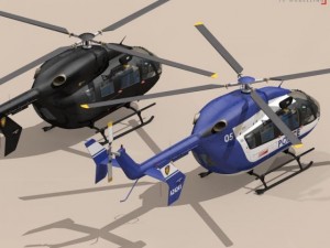 ec145 law enforcement 3D Model