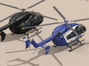 ec145 law enforcement 3D Model