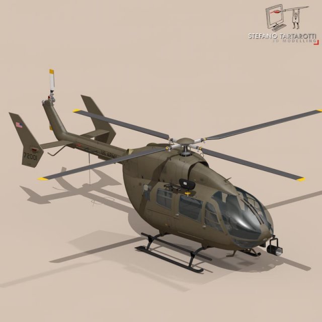 uh72 lakota 3D Модель .c4d .max .obj .3ds .fbx .stl .blend 
