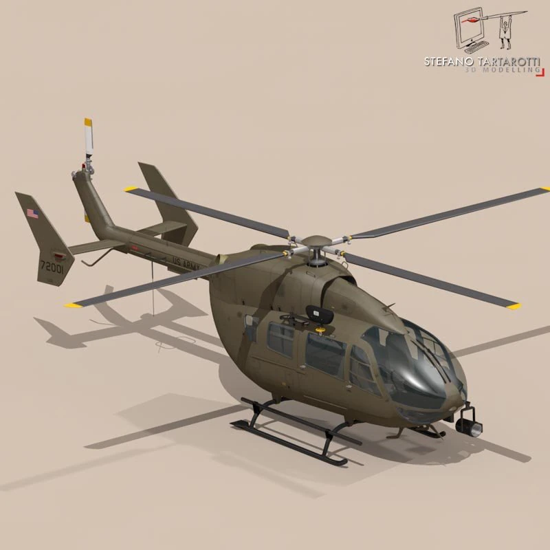 uh72 lakota 3D Model .c4d .max .obj .3ds .fbx .stl .blend 