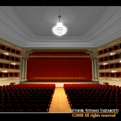old theatre 3D Model .c4d .max .obj .3ds .fbx .stl .blend 