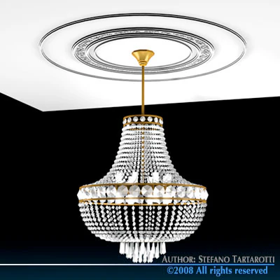 chandelier 3D Model .c4d .max .obj .3ds .fbx .stl .blend 