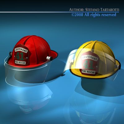 firemen helmet 3D 모델 .c4d .max .obj .3ds .fbx .stl .blend 