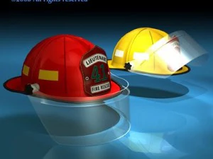 फायरमैन हेलमेट 3D मॉडल