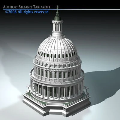 us capitol dome 3D Model .c4d .max .obj .3ds .fbx .stl .blend 