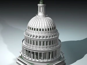 c&uacute;pula del capitolio estadounidense Modelo 3D