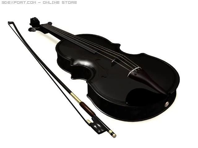 violin 3D Model .c4d .max .obj .3ds .fbx .stl .blend