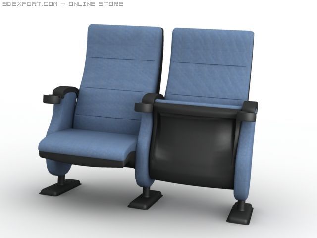 cinema chair 3D Model .c4d .max .obj .3ds .fbx .stl .blend 