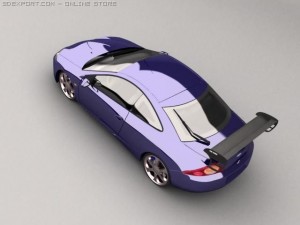 ford couqar Modello 3D