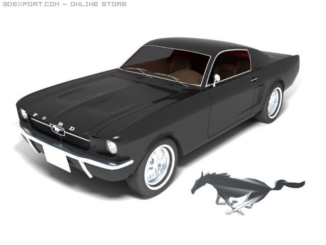 ford mustang 3D Model .c4d .max .obj .3ds .fbx .stl .blend