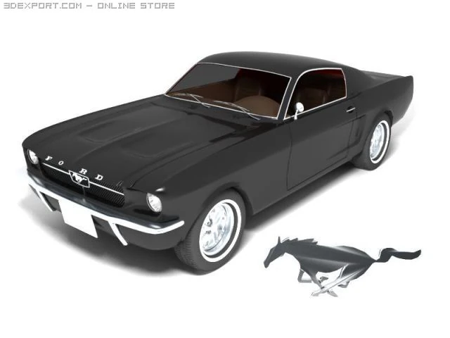 ford mustang 3D Model .c4d .max .obj .3ds .fbx .stl .blend 
