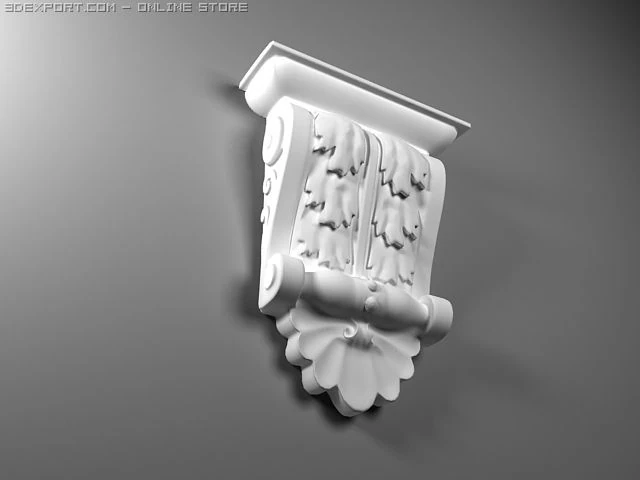 corbel 3D Model .c4d .max .obj .3ds .fbx .stl .blend 