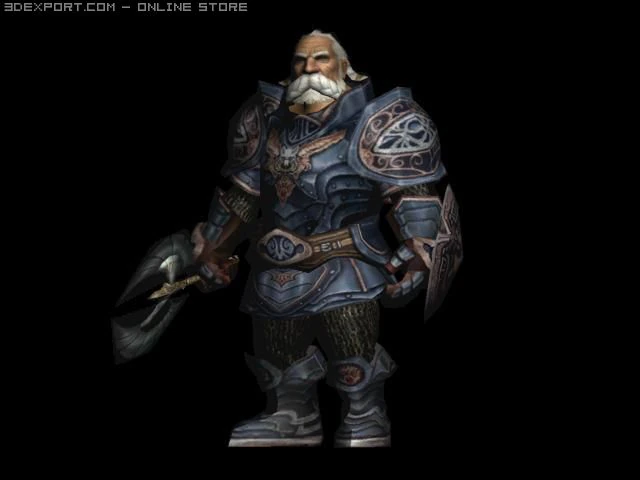 dwarf male 3D Model .c4d .max .obj .3ds .fbx .stl .blend 
