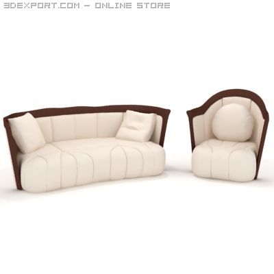 sofa   armchair 3D 模型 .c4d .max .obj .3ds .fbx .stl .blend 