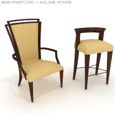 chair collection 3Dモデル .c4d .max .obj .3ds .fbx .stl .blend 
