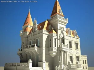 고전적인 건물 3D 모델