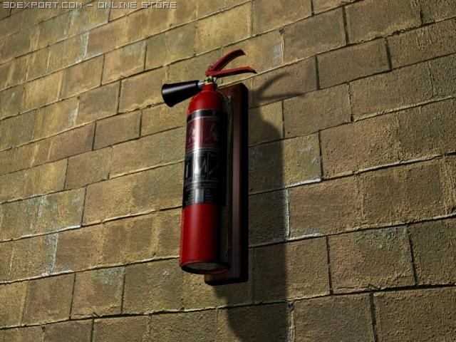 fire extinguisher 3D Model .c4d .max .obj .3ds .fbx .stl .blend 