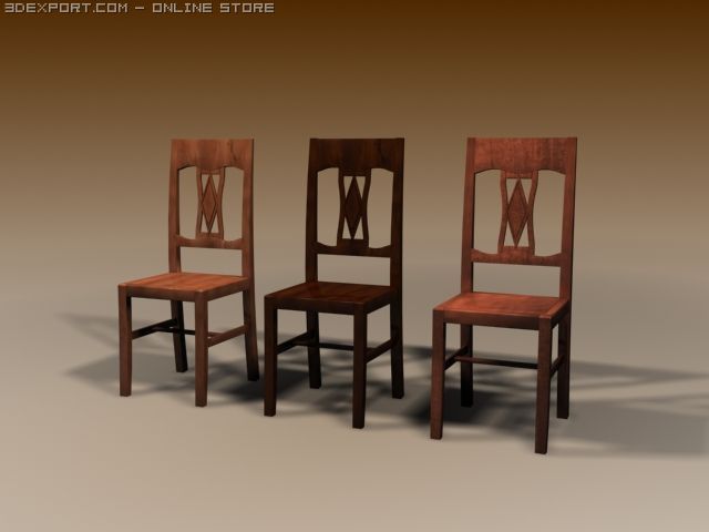 chairs 5 3D Model .c4d .max .obj .3ds .fbx .stl .blend 