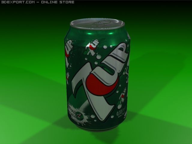 7up Model 3D .c4d .max .obj .3ds .fbx .stl .blend 