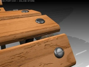 banc Modèle 3D