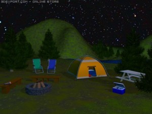 campsite scene Modelo 3D