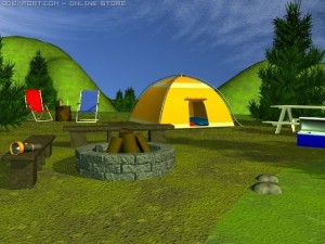 campsite scene Modelo 3D