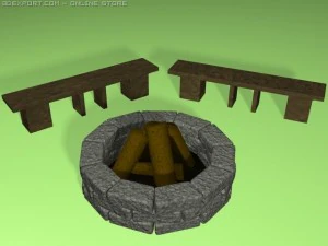 campsite scene 3D Model