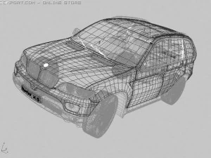 bmw x5 black 3D Model