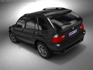 bmw x5 black 3D Model