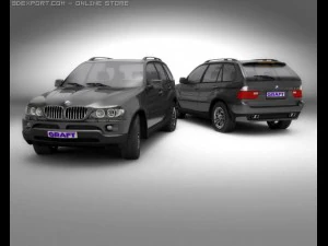 bmw x5 black 3D Model