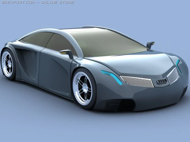 audi concept car 3D Model .c4d .max .obj .3ds .fbx .stl .blend