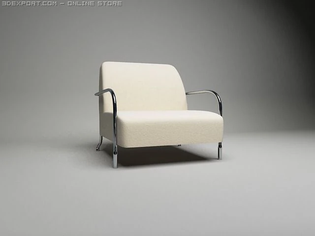 armchair 3D Model .c4d .max .obj .3ds .fbx .stl .blend 