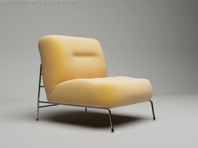puf armchair 3D Model .c4d .max .obj .3ds .fbx .stl .blend 