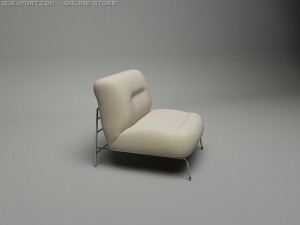 puf armchair 3D Model