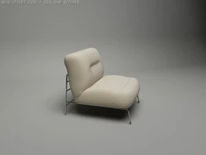 puf armchair 3D Model