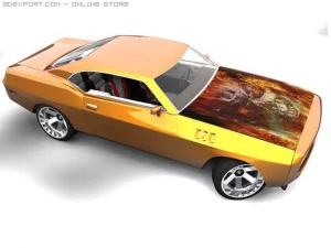 マッスルカー 68 コンセプト 3Dモデル