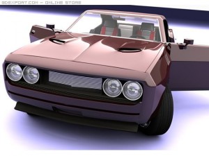 muscle car 68 concept 3D 모델