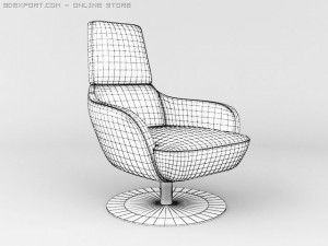 natuzzi chair  model 2236 Modello 3D
