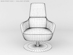 natuzzi chair  model 2236 Modello 3D