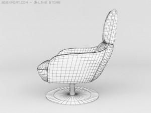 natuzzi chair  model 2236 Modello 3D