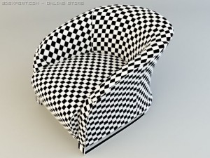 natuzzi chair model 2432 3D Model