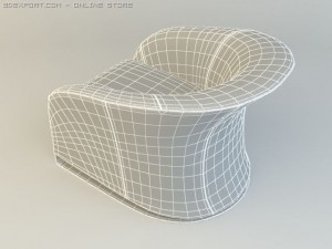 natuzzi chair model 2432 3D Model