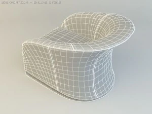 natuzzi chair model 2432 3D Model