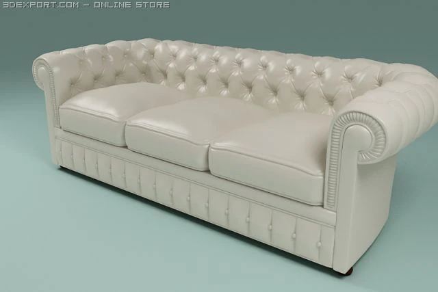 chester 3 seat sofa 3D Model .c4d .max .obj .3ds .fbx .stl .blend 