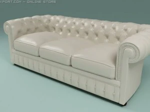chester 3 seat sofa 3D Model