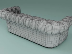 chester 3 seat sofa 3D Model